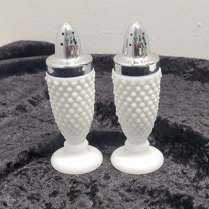 Westmoreland Milk Glass Hobnail Salt and Peper Shakers